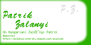 patrik zalanyi business card